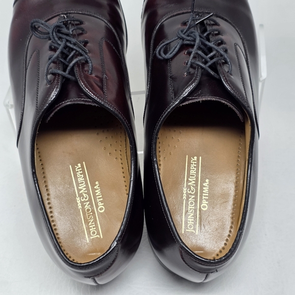 Johnston & Murphy Optima Mens Melton Oxford Size 8.5 Burgundy Cap Toe Shoe USA main image 7